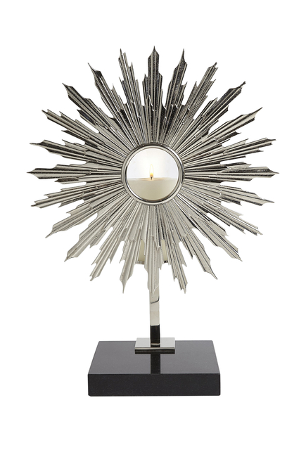Lumiere Nickel Candle Holder Sculpture